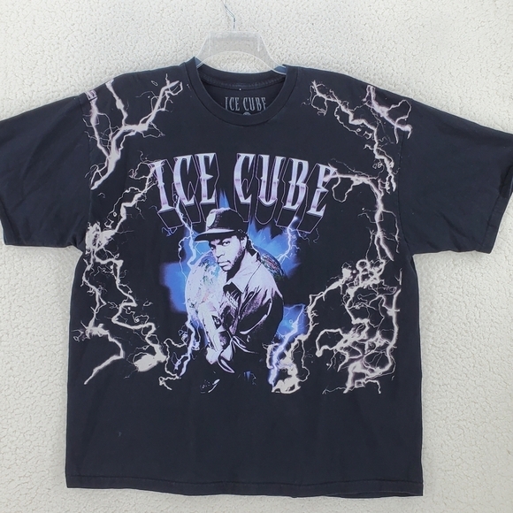 Ice Cube Lightning Black T-Shirt Mens XL AOP Short Sleeves Crewneck Cotton - Picture 6 of 7
